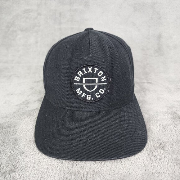 Black Brixton Mfg Co. Snapback Hat Adjustable Fit - Picture 2 of 10